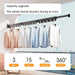 Aluminium Folding Wall-Mounted Drying Rack — Space-Saving Collapsible Clothes Hanger