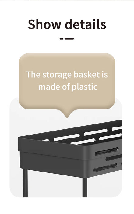 Pull-out 2-Layer Plastic Spice Rack — Large Capacity Kitchen Organiser