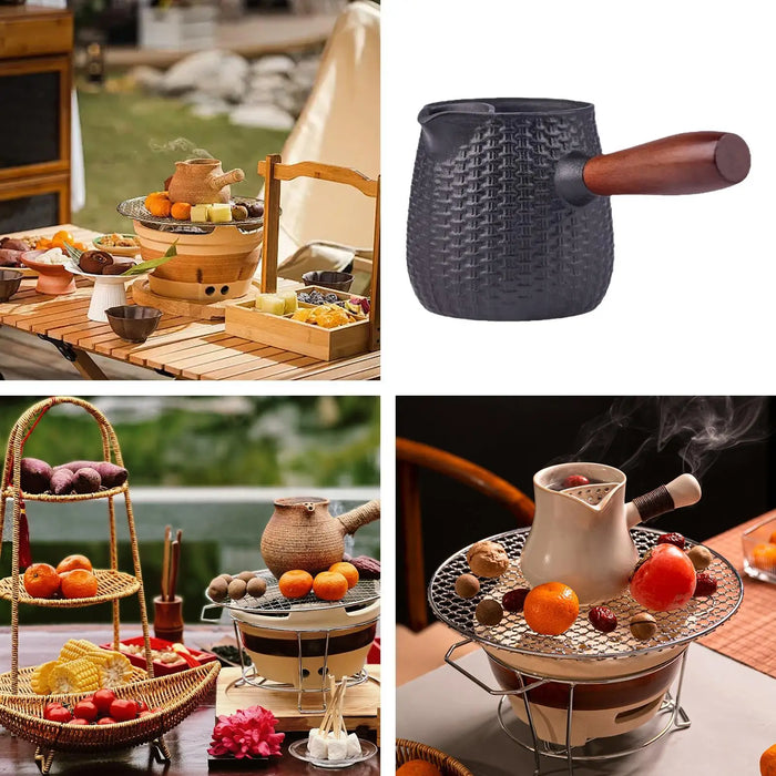 Cast Iron Teapot 600ml — Stove-Friendly Kettle for Tea & Coffee