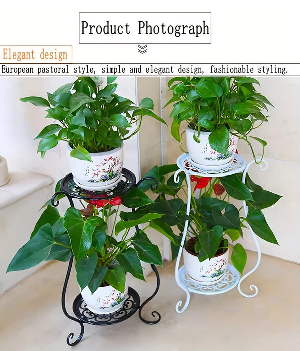 Double-Layer Metal Plant Stand — Multi-Layer Floor Display (1 pack)