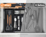 Adjustable Cutlery Drawer Organiser – Expandable Utensil Tray (Black)