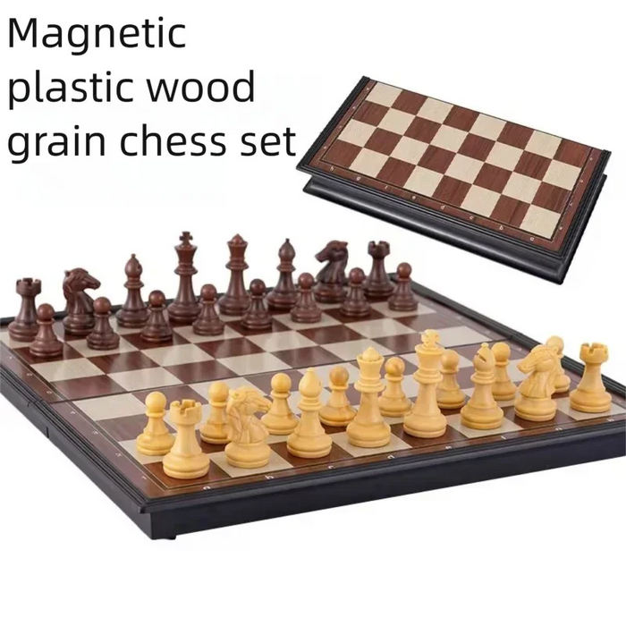 24cm Foldable Magnetic Chess, Checkers & Backgammon Board (QLYX02)