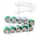 Double-Layer Metal Can Rack — 10-Can Fridge & Pantry Organiser, 35 x 15 x 19cm
