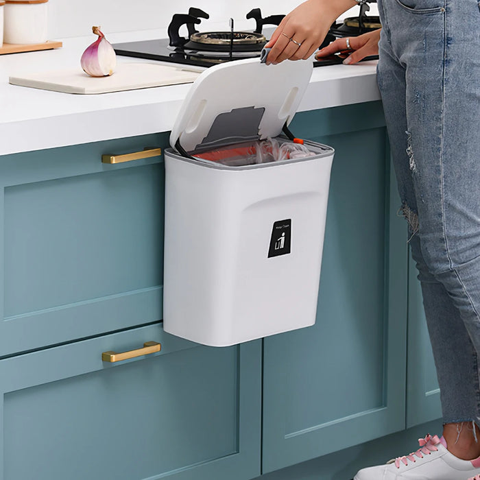 Kitchen Compost Bin — 9L Hanging Bin with Odour-Sealing Lid