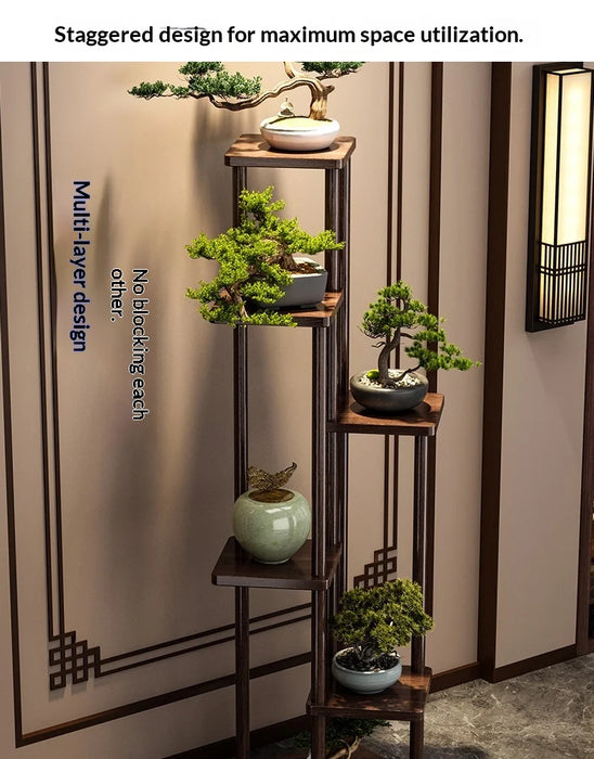 Multi-tier Step Plant Stand – 4- or 5-tier Plastic Pot Rack