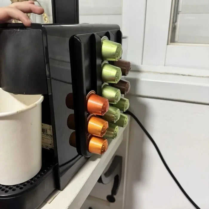 Punch-free Coffee Capsule Wall Rack — Fits Nespresso-compatible Capsules, Space-saving
