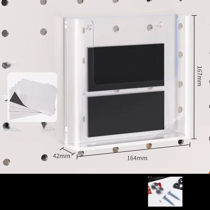 Acrylic Wall-Mounted Brochure Holder - A4/A5 Clear Flyer & Pamphlet Display