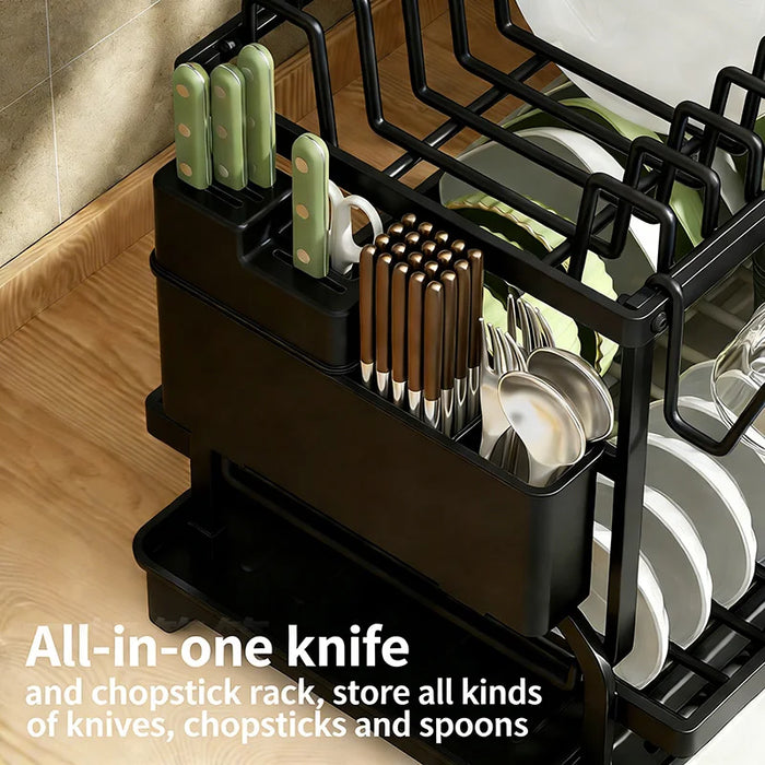 Stainless Steel Over-Sink Plate Organiser with Adjustable Drainboard WDJ-6