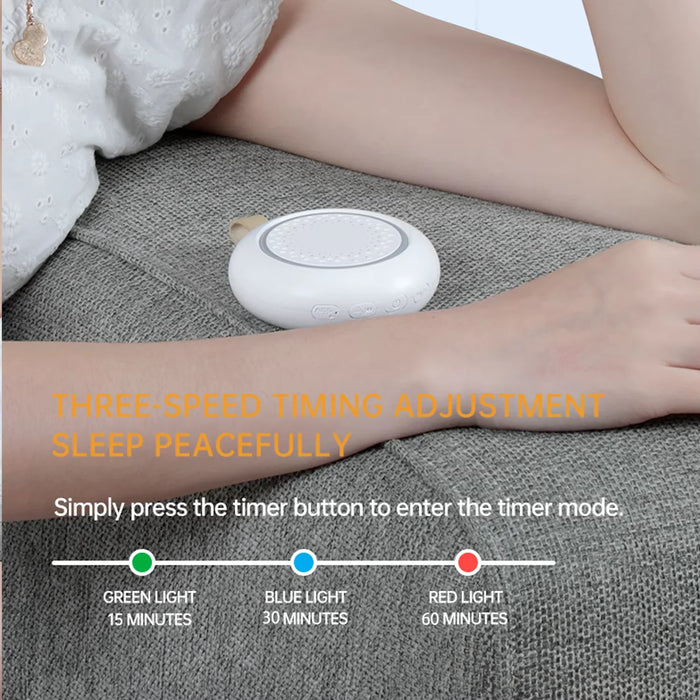 Rechargeable Baby White Noise Machine — 24 Sounds, Night Light & Timer