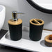 4-piece Bathroom Accessory Set — Toothbrush Holder, Mouthwash Cup, Soap Dispenser & Soap Dish