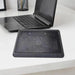 Adjustable Metal Mesh Laptop Cooling Pad with USB and LED Light — Black