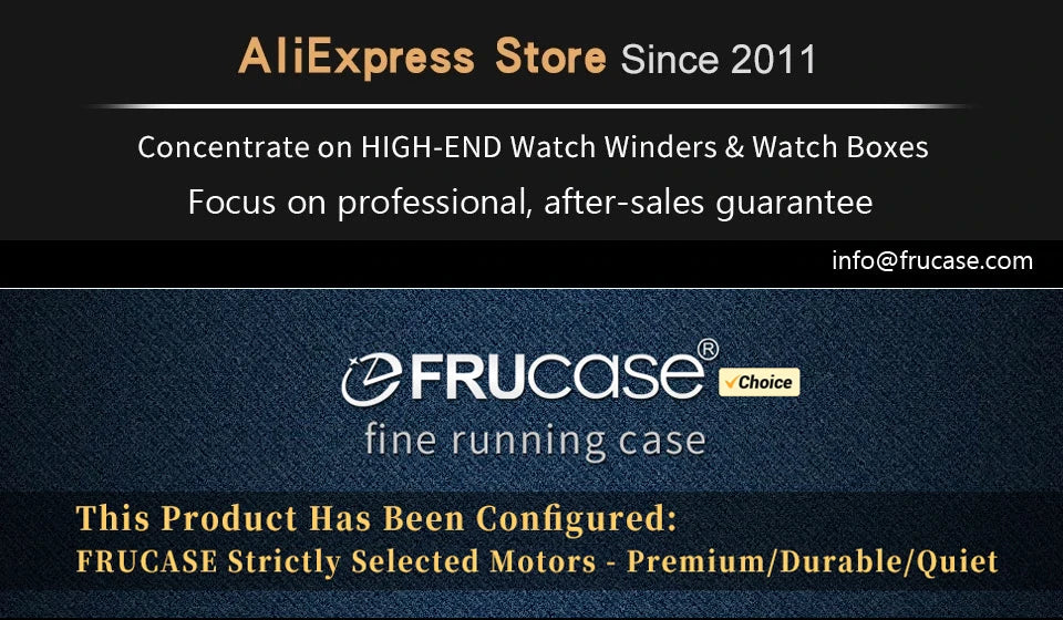 FRUCASE Wooden Watch Winder for Automatic Watches — USB or AA Battery Option