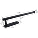 Adhesive Paper Towel & Toilet Roll Holder — ABS Plastic, 33cm, Black (Pack of 2)