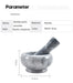 Marble Mortar & Pestle — White Marble Herb and Spice Grinder