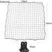 100 x 100 cm Football Rebound Net with 20 Elastic Ropes