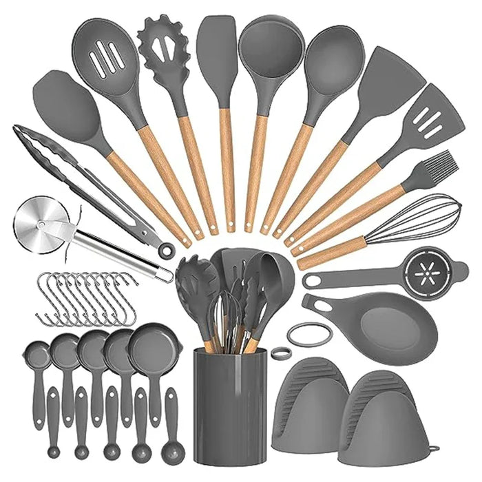 36-piece Silicone Cooking Utensil Set with Holder