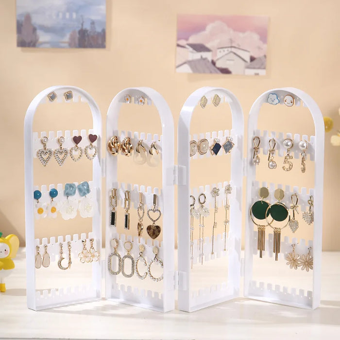 Screen Jewellery Display Rack – Plastic Earring & Jewellery Stand, 28×10cm