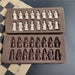 Imitation Qing Bing Chess Set — Resin Pieces on Leather Board, 28×28 cm (11 inch)