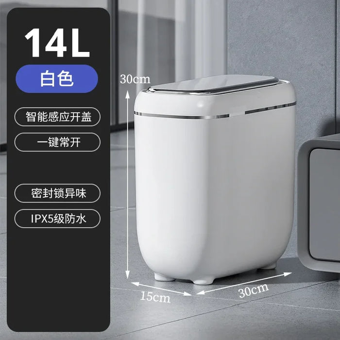 14L Touchless Sensor Bin – Waterproof Automatic Kitchen & Bathroom Bin