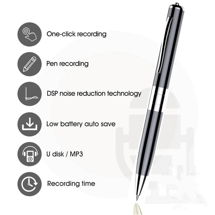 Voice‑Activated Recording Pen – Portable Digital Dictaphone with 15h Recording