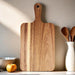 Acacia Wood Rectangular Cutting Board with Handle — Double-Sided, 35×18×1.5 cm