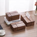Walnut Solid Wood Tissue Box — Classic Desktop & Living Room Case