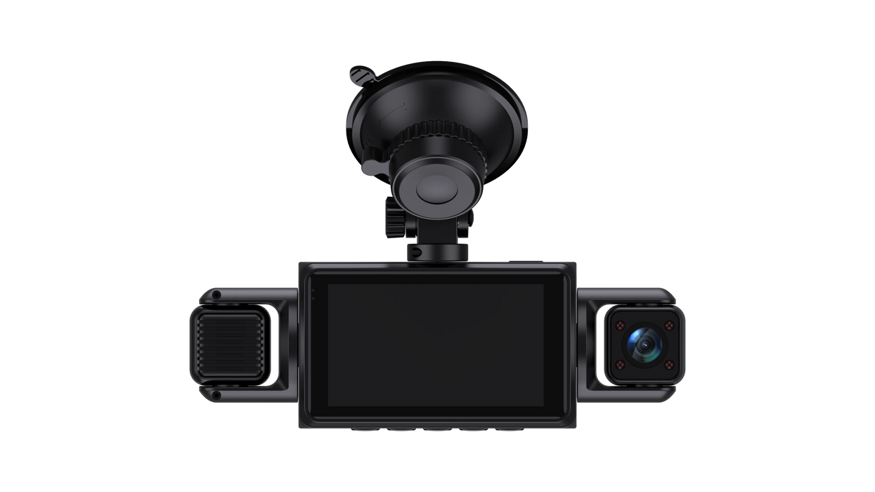 4-Channel Car Dash Cam with Wi‑Fi — FHD 1080p Front, Side & Rear, Night Vision, Hardwire Option