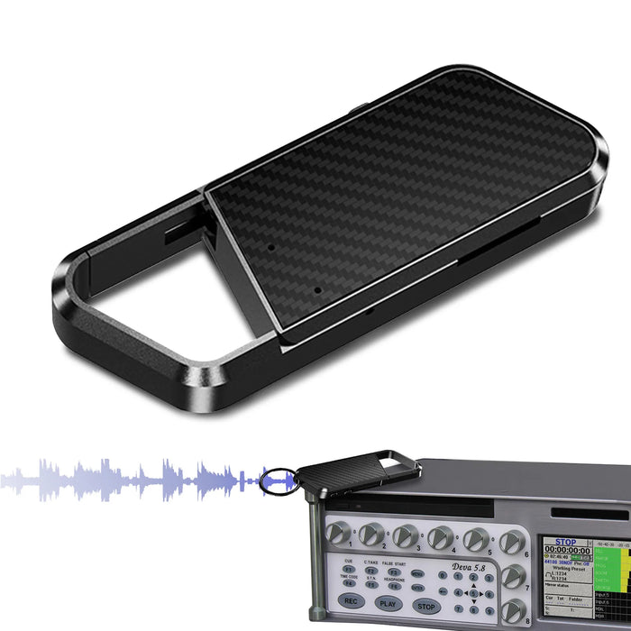 Mini Keyring Voice Recorder — Voice‑Activated, TF Card Up to 128GB