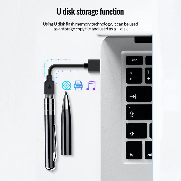Voice‑Activated Recording Pen – Portable Digital Dictaphone with 15h Recording