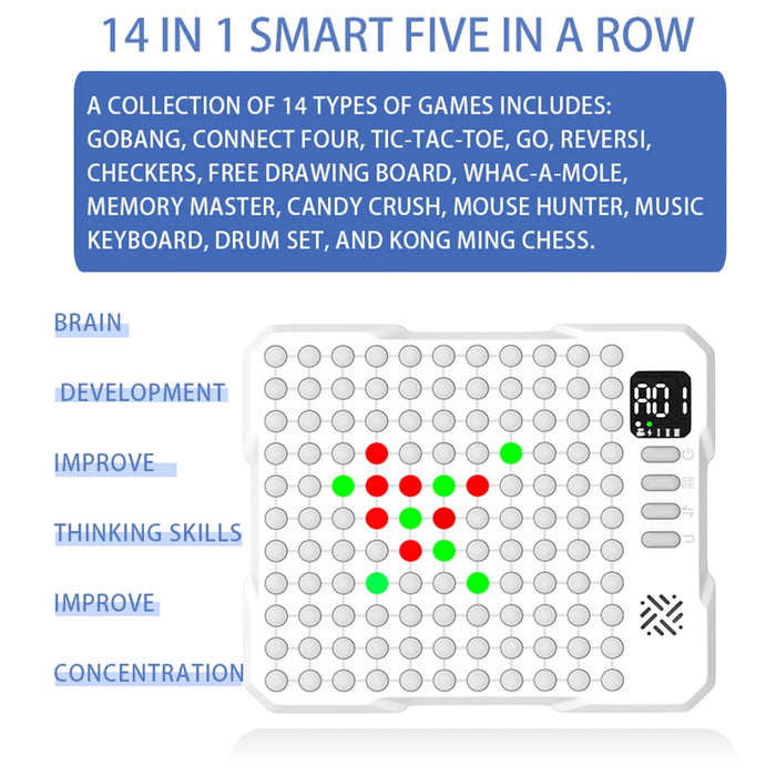14‑in‑1 Smart Game Board — Electronic Chess, Backgammon, Go & More