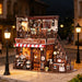 Cute Cake Shop 3D Wooden Book Nook Kit — DIY Miniature Bookshelf Dollhouse Bookend