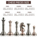 High-end 30.5cm (12") international chess set with metal pieces and two extra queens