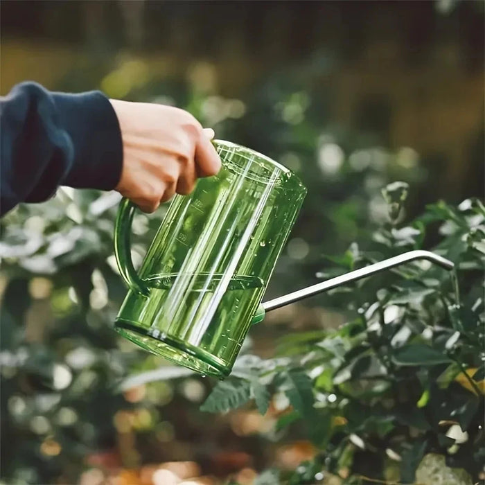 Long Nozzle Plastic Watering Can for Houseplants, Flowers & Outdoor Use