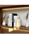 Travertine Marble Bookend — Natural Stone Desk & Bookshelf Accent (1 Piece)