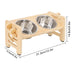 Adjustable Elevated Pet Feeder with 2 Stainless Steel Bowls – 6 Heights, 15° Tilt