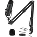 USB Cardioid Condenser Microphone Kit with Boom Arm — Plug-and-Play for Podcasting & Streaming