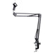 Extendable Scissor-Arm Microphone Boom Stand with Table Clamp & Adapter