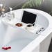 Expandable Bathtub Tray Caddy with Non-Slip Pads — Sturdy PA+PE Bath Tray (Grey, White, Black)