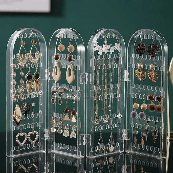 Screen Jewellery Display Rack – Plastic Earring & Jewellery Stand, 28×10cm