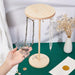 Wooden Jewellery Organiser Tower — 12 or 18 Golden Hooks, Round Base
