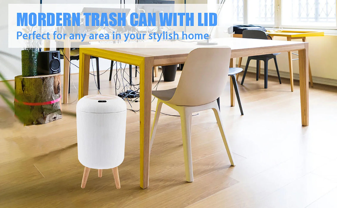 10L Motion Sensor Bin with Lid — Automatic Small Rubbish Bin for Kitchen & Bathroom