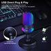USB Condenser Microphone with RGB — 192kHz/24bit Cardioid Mic for Streaming & Recording