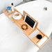 Expandable Luxury Wooden Bathtub Caddy Tray — 60–87cm Adjustable Soap & Tablet Holder