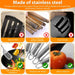 5-Piece Stainless Steel Kitchen Utensil Set — Spoons & Spatula with Ergonomic Handles