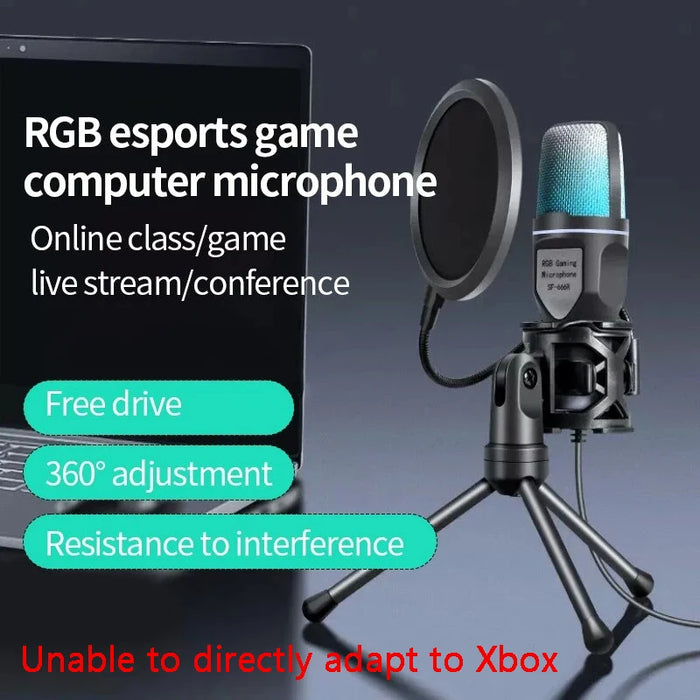 USB Condenser Microphone Kit for PC & Laptop — Desktop Streaming, Podcasting and Gaming