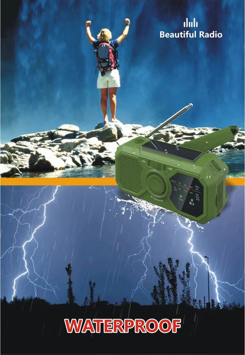 Portable Emergency Dynamo Radio with Crank, Torch & USB Phone Charger