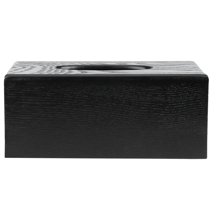 Black Wooden Tissue Box – Elegant Napkin Holder for Home & Hotel