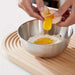 Set of 3 Stainless Steel Mixing Bowls with Measurement Marks — Thickened for Mixing & Kneading