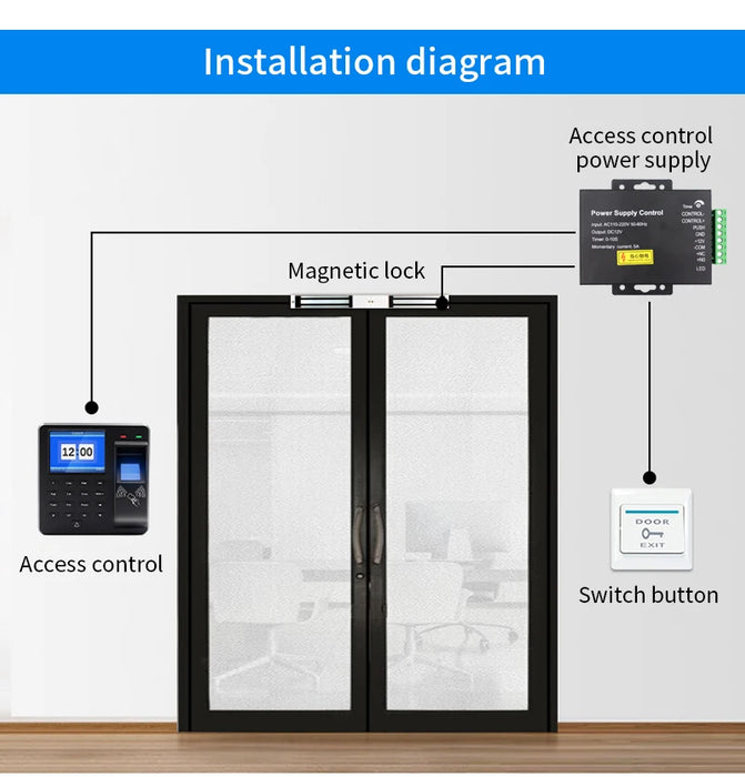 125kHz RFID Fingerprint Time & Attendance Terminal — Biometric Door Access Control