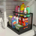 Double-Layer Pull-Out Under-Sink Shelf — Sliding Cabinet Storage for Kitchen & Bathroom